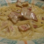 カプリチョーザ - おなじみスパゲティカルボナーラ。麺はアルデンテで、本場の味を彷彿とさせる。
