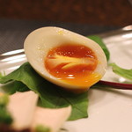 レンゲ - 前菜　(烏骨鶏の味玉　白トリュフのせ）　(2015/07)