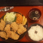 ふじやからあげ - 唐揚げ定食（にんにく・大）