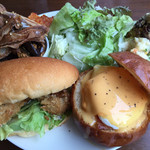 カメイノ食堂 - ブリオッシュベネディクトとサンドウィッチセット