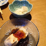 かく田 - 豆腐ポン酢ジュレと糸こんにゃく