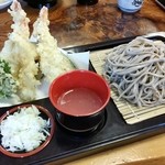 七兵衛そば 東根店 - 天さる 並盛り 1350円