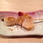 新ばし しみづ - 北寄の柱と紐