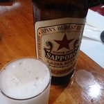 サッポロ瓶ビール（大瓶、赤星） 572円