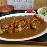 定食屋 六宝亭 - 唐揚げカレー（650円+税）です。2015年6月