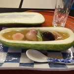 つる幸 - 加賀太きゅうり釜（これも河田さんによる加賀伝統料理の治部煮でしょう・・・）