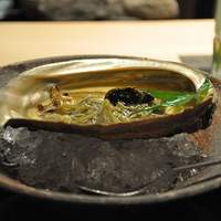 梶川 - 突き出し（蓴菜（じゅんさい）を使った冷製茶碗蒸し）