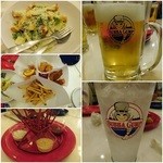 ババ・ガンプ・シュリンプ 東京 - シーザーサラダ/アルティメット サンプラー/ビール/チューハイ