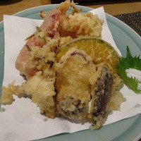 あまの - イカゲソと野菜の天ぷら