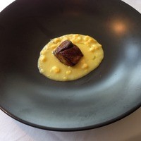 リストランテ･ヒロ チェントロ 丸ビル店 - フォアグラのソテーをコーンのソースで。意外な組み合わせですが相性抜群でした