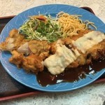 やくも - Wチーズチキン定食（￥790）