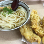 黄金の穂 - 鶏天玉うどん(ひやひや)