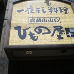 武蔵小山のひもの屋 - お店の入口、ここの２Ｆです