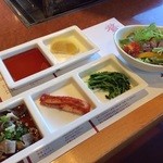 特選和牛大将軍 - 3,500円のコースの前菜とサラダ