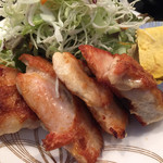 ごはんカフェ きなこ - 2015.7.25　日替わり定食（チキンソテー）700円(税込)メインにご飯(おかわりOK)、味噌汁、小鉢3品、漬物、おまけw