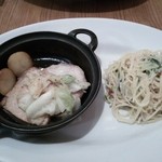 トラットリア コダマ - メインのポークとチョイスしたパスタ