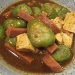 島料理 海響 - へちまの味噌炒めです。これはおすすめ。