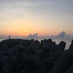 島料理 海響 - 最西端の夕陽です。