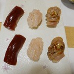 小判寿司 - 【漬け、しま海老、蛤】♫2015/7