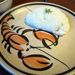 カウボーイカレー - シーフード　ガンボ、エビのお皿