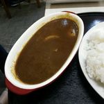 まるひら食堂 - 特製カレー￥３００と中ライス￥１５０