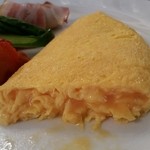 オムレツ断面。