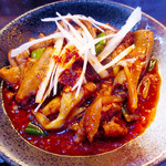 めだかタンタン - ホルモンの中華炒め！【2015年7月26日再訪問に撮影】　