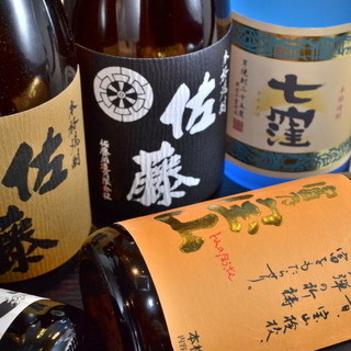 We offer shochu and sake that go well with the owner-selected dishes!