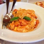 Arancino di Mare - spaghetti alla checca 18  Shrimp 6
            とろ～りモッツァレラチーズとトマトソースのスパゲティ