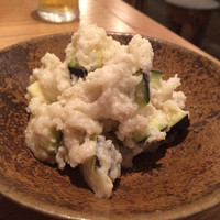 自家製粉石臼挽きうどん 青空blue 本店 - 水茄子とわさびと米麹の和え物