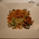 代官山ASO チェレステ - 桜海老とあさりのスパゲッティ　芹の香り