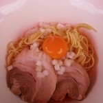 煮干乱舞 - 油そば 300円　玉子はコール制。卵黄のみにしてもらいました。卵黄のみだとまろやか度アップ。