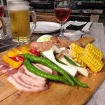 美しくなるビアガーデン Beer&BBQ&Bar terrace ＠888 - お肉達！よく焼いて食べよう