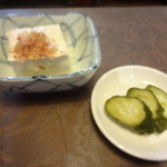 パーシモン - 健康定食セット￥1000　－その2－冷奴と自家製の糠漬け☆