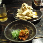 山元麺蔵 - トッピング土ごぼうの天ぷら