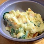 釜谷 - ポテトサラダです。やっぱりこれは外せませんよね。マヨネーズが自家製なのかな？とっても味付けが良かったですよ。