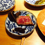 祇園楽味 - 牛肉を予め塩麹で下ごしらえした物のステーキ
