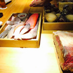 祇園楽味 - 焼き物など、次に並べられた食材