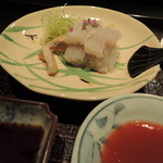 くろぎ - 鱧のタタキと揚げた骨2015.7