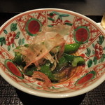 くろぎ - 万願寺とうがらしの揚げ出し2015.7