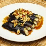 Eggplant with garlic sauce