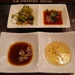 焼肉のタレ！！辛味噌ダレ、醬油ダレ、塩ダレ～♪(^o^)丿