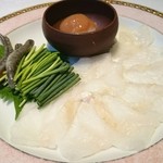 ます味 - 穴子の薄造り