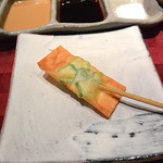 えびとおくらの春巻き
          