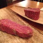 小石川 中勢以 - 手前からザブトン、ラムシン