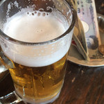 地球屋にんげん亭 - 生ビール 少し飲みました。