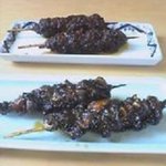 八ツ目や にしむら - 「鰻の肝焼き」（下）と「八つ目鰻のもつ焼き」