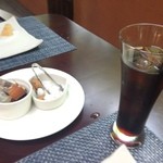 オステリアセノーテ - 2015年7月：ランチセット(\2500)の飲み物…珈琲or紅茶でアイスコーヒーを選びました