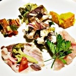 横浜馬車道 旬の肉料理イタリアン オステリア・アウストロ - [おまかせコースＡ]の前菜6種盛り合わせ