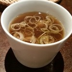 蕎麦ひら井 - 蕎麦湯割り。